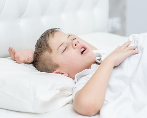 boy breathing through mouth while asleep