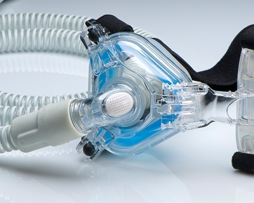 blue and white cpap machine