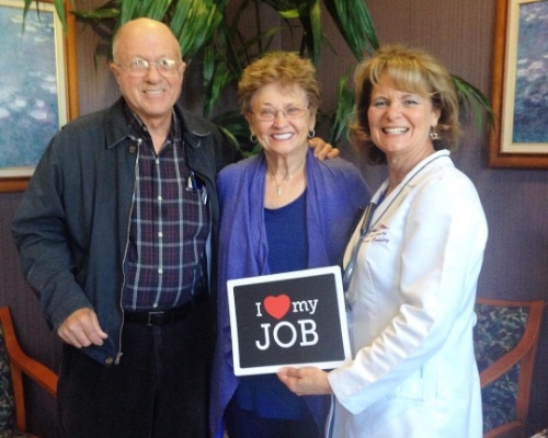 Dr. west with two patients