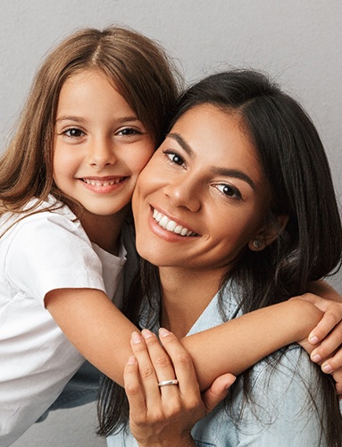 Happy adult and child after lip and tongue tie treatment in Las Vegas