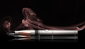 Electronic cigarette used for vaping, emitting aerosol